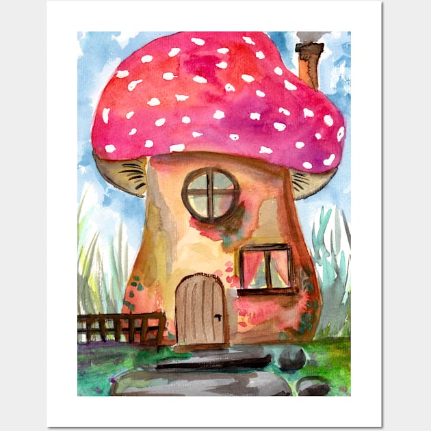 Mushroom Mansion Wall Art by ZeichenbloQ